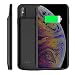 Produktbild iPhone XS Max 2018 6.5 inch Akku Hülle, [Kopfhörer] 6000mAh Wiederaufladbar Externer AkkuCase Extra Aufladbar Batterie Ladehülle Ersatzakku Ladegerät Handyhülle Power Bank Backup Schutzhülle schwarz