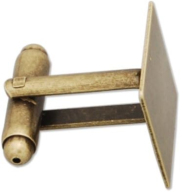 Newest- 15x15mm Flatback Square Pad Cuff Links Blanks- Antique Bronze Plated-20pcs