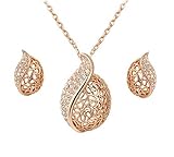 Habors 18K Gold Plated Austrian Crystal Mahnaz Pendant Set RS.349 (84.00% Off) - Amazon