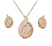 Habors 18K Gold Plated Austrian Crystal Mahnaz Pendant Set RS.349.00