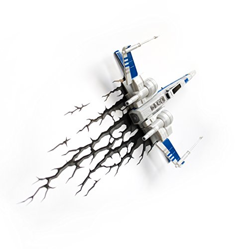 Star Wars X-Wing Starfighter Wandlampe 3D Light FX LED Kinderlampe -Nachtlicht für kinder mit automatische Abschaltung und wandaufkleber - 3