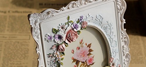Giftgarden 10×15 schöner Bilderrahmen mit Rosen idyllisch oval Fotodisplay Geschenke Freunde - 4