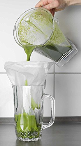 Nussmilchbeutel / Passiertuch zur Herstellung veganer Milchalternativen und vielen weiteren Anwendungsmöglichkeiten aus 100% Nylon - 6