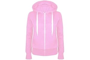 Fashion Star Womens Zip Up Fleece Knit Mini Sweatshirt Hoody