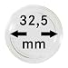 Produktbild Münzkapseln Innen-Ø 32,5 mm, 10er-Packung, entspricht Originalkapsel 10 Euro in Spiegelglanz