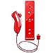Produktbild Wii Controller Motion Plus, XW15 Nintendo Wii Ferbedienung und Nunchuk mit Silikonhülle und Handschlaufe für Wii und Wii U Rot