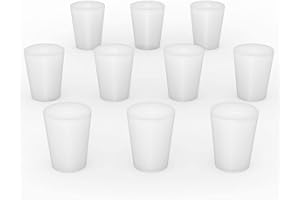 stonylab Tappi in Gomma Siliconica, Tappo Gomma con Sigillo da Laboratorio Conico Bianco (Confezione da 10, 3#)