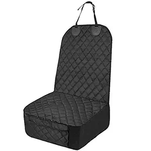 Honest Dog Car Seat Cover with Side Flaps,Waterproof Front Seat Cover Dog Car Seat Cover,Nonslip Scratchproof Pet Front Seat Cover for Cars, Trucks & SUVs,Black