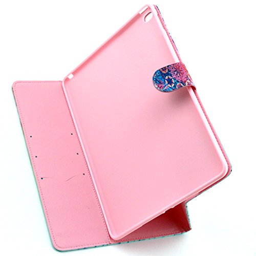 iPad Air Hülle, Deenor Painted Campanula Pattern PU Leder Abdeckung Stand Flip Schutzhülle Hülle für Apple iPad Air iPad 5. (Painted Campanula) - 6