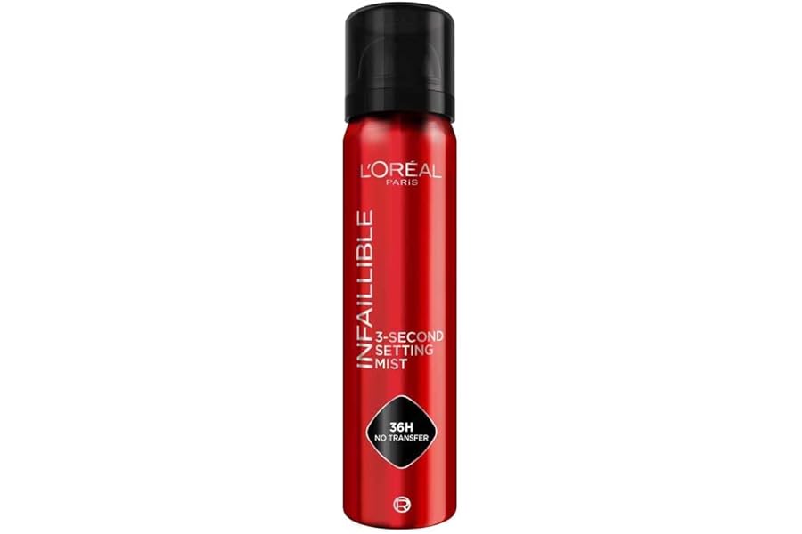 L'Oréal Paris Spray Fijador de Maquillaje Infaillible, Resistente al Agua, Se mantiene hasta 36h, 75 ml