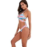 Género aplicable: femenino JDXDP Bikini de Europa y Estados Unidos Traje de baño transfronterizo 2019 Nuevo Bikini Sexy Modelos de explosión divididos Amazon @ Pink_XL75-85KG