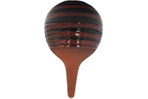 Ollas Lutton Olla Terre Cuite à Planter 40cl| Arrosage Autonome pour Plantes d'Intérieur Ecologique & Economique | Système d'Irrigation Naturel | Autonomie 3 Jours | ollas Spirales Noir café