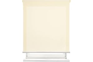 MERCURY TEXTIL-Estor Enrollable translúcido Liso (Beige, 100x180cm)
