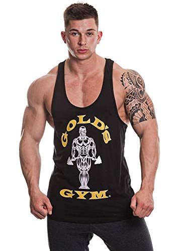 Camiseta Gold Gym Tirantes Negra Talla "L"