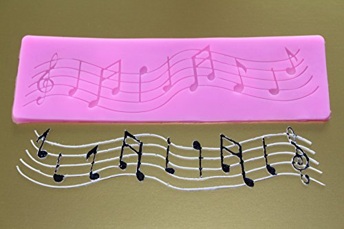 Silikonform Musiknoten Strophe Fondant Randdeko Ausstechform Tortendeko Backen - 2