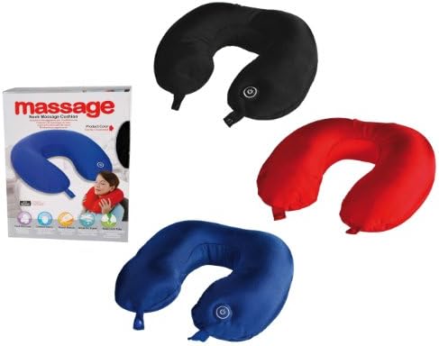 Great For Travelling - Red Neck Massager Vibrating Pillow - Ladies Lady Woman Women Her Great Idea for Christmas Stocking Filler Xmas Secret Santa Present Gift - One Supplied