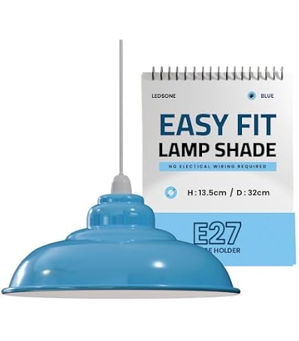 DC VOLTAGE 1 Testa a Forma di Diamante Gabbia di Metallo Lampada a Sospensione Plafoniere Moderna 95 cm Lampadario a Sospensione Industriale retrò Regolabile Blu Senza Lampadina