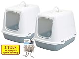 PETGARD 2er Sparpack Katzentoilette Haubentoilette Oscar mit gratis Spielzeug