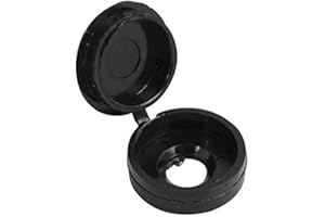 Merriway BH03989 (50 Pcs) Black Hinged Screw Cup and Cover For No. 6 and No. 8 Screws - Pack of 50 Pieces