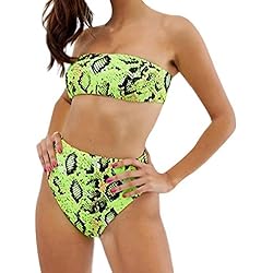 TOPKEAL Traje de Baño con Estampada de Serpentine para Mujer Sexy Bikini de Tubo Traje de Playa de Nueva 2019