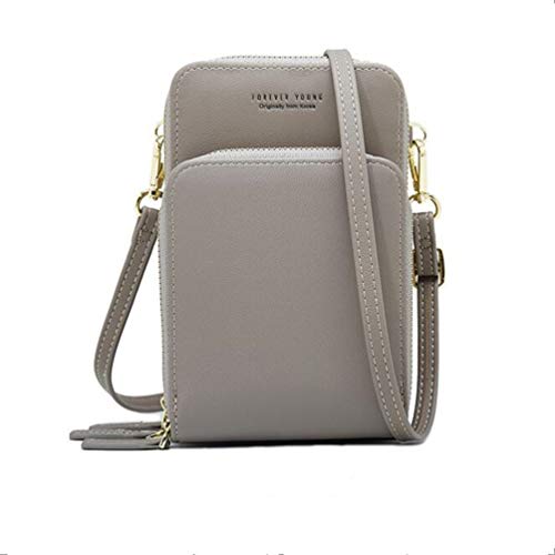 Preisvergleich Produktbild AIFILLE, Damen Umhängetasche grau grau Wallets for Women