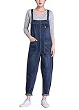 Ajuste Delgado Pantalon Mujer Monos Largos Petos Vaqueros Jeans Elásticos Pantalones Jean Azul 3XL