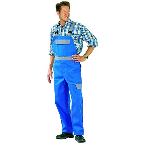 Planam Latzhose Major Protect, größe 54, kornblau / grau / mehrfarbig, 5230054 - 5