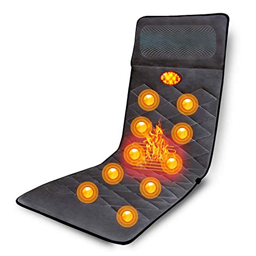 Preisvergleich Produktbild LJMM Massagesitzauflage,Shiatsu Massagekissen,Multifunktions Infrarotheizung Physiotherapie Auflage,Zusammenklappbare Elektrische Vibrations Knetende Massage Decke,Office,Hause,Auto