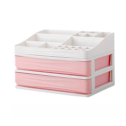 Youth Union Organizzatore Trucchi Organizer cosmetico dell' organizzatore, Organizer per Trucco per scrivania da Camera (Rosa, S-2)