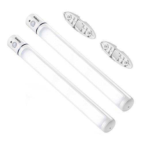 Preisvergleich Produktbild 2 Stücke AVANTEK LED Nachtlicht mit Bewegungsmelder, Schrankleuchte mit Magnet, 60 Lumen, 100° drehbar, einstellbarer Sensorkopf, Kaltweiß