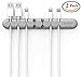 Produktbild 2 Pack BoomYou Desktop Kabelhalter 7 Kanal Kabel Management System Kabel Organizer Draht Speicher Silikon Ladegerät Kabel Clip für Netzkabel und Ladegerät Zubehör Kabel und Haus (Grau)