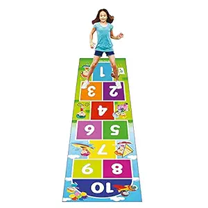 QSFI Jumbo Play Game for Kids & Adults Family Game, Floor Game,Child Learning Game (2.5 feet x 8 feet- PVC Flex Material) Count and Jump Floor Games