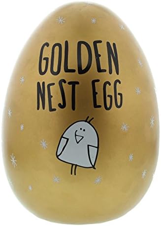 Eggcellent Gifts Large Savings Egg Golden Nest Egg Money Box Easter Gift