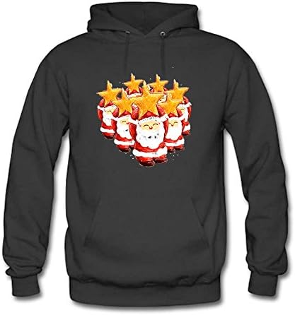 Men Women Unisex Sweatshirt Hoodie Merry Christmas Printed Top Pullover Outwear L