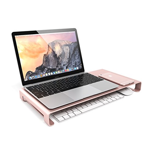 Satechi Qualitativ Hochwertiger Universaler Aluminium Monitorstand für PC, Laptop, iMac, MacBook (Rose Gold)