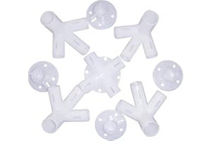 LICHENGTAI Ersatzteile für 3 x 3 m Pavillon-Vorzeltfüße, Eck-Zentralverbinder, Verbinder für Markisen, Zelte, Ersatzteile, Zeltzubehör für Campingausflug im Freien Weiß