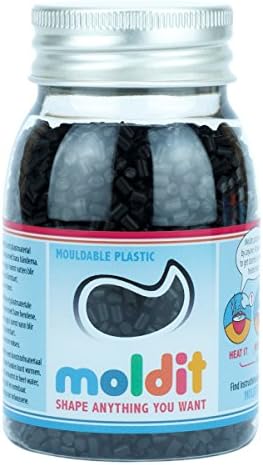 Moldit Black 65g (mouldable plastic - like polymorph, plastimake, instamorph) - Available in 8 different colours