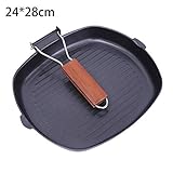 tubo cuadrado de hierro galvanizado SUPERFICIE SIN PALOS: esta sartén para filetes de hierro fundido tiene una superficie antiadherente para una fácil liberación y limpieza. Cocina simple para evitar que se pegue, perfecta para cocinar sin grasa.