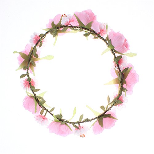 Blumenstirnband Kopfband Kranz von Rosen Braut Brautjungfer Haarschmuck Blumen - 3