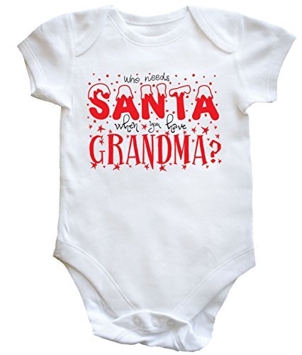 HippoWarehouse Who Needs Santa When You Have Grandma baby vest boys girls