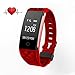 Price comparison product image Sumeber Bluetooth Smart Watch IP67 Waterproof Smart Bracelet Heart Rate Monitor Sports Wristband Fitness Tracker Multi-Sport Mode Heart rate Monitor Pedometer Call Message Reminder for IOS Android Phone(Red)