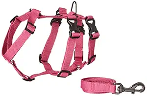 Pets Like Double H Harness with Leash Set Pink (Small)