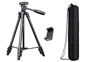 US1984 Portable Professional Tripod Legs Aluminium Flexible Strong Tripod Stand with Carry Bag, Tripod for Canon Nikon Sony Pantex Camera Camcorder DV DSLR (50 inch)