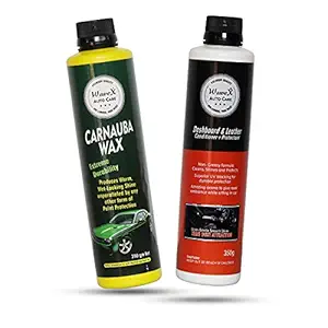 Wavex Car Body Polish Carnauba Wax 350ml + Wavex Car Dashboard and Leather Polish 350ml