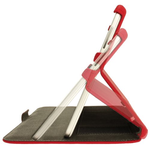 igadgitz Rot PU Ledertasche Hülle Cover für Samsung Galaxy Tab 3 10.1″ GT-P5210 mit Multi Winkelbetrachtungs Stand + Auto Sleep/Wake + Integrierte Handschlaufe + Displayschutzfolie - 7