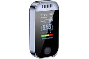 LIAMERHE Mini Alcoholimetro Alcoholímetro con Pantalla LED y Carga USB Precisión de Grado Alcoholemia Test Probador de Alcoho
