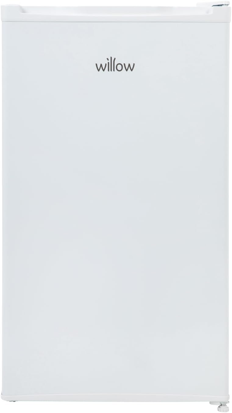 Willow W48UCLW 94L Small Under Counter Fridge with Recessed Handle, Adjustable Thermostat, Reversible Door, Interior Light - White