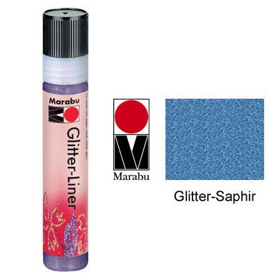 Glitter Liner 25Ml Glitter-Saphir Marabu