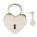 Imported Vintage Personalized Heart Shape Padlock w/ Key Travel Locker Set - Silver L RS.465.00