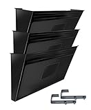 Permite organizar fácil Acrimet Archivador de Pared Modular para Folletos o Documentos (3 Unidades) (Color Negro)